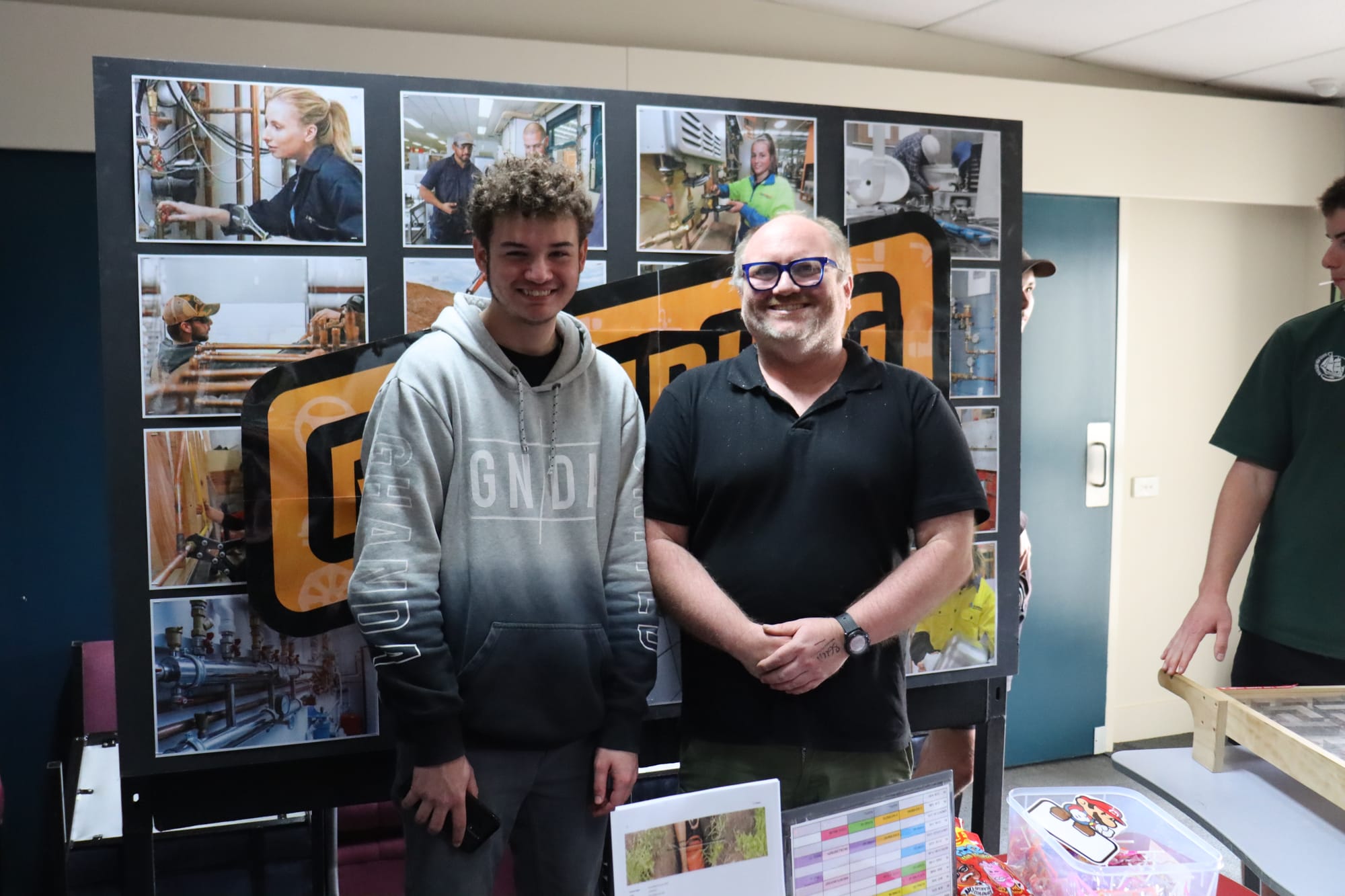 Trafalgar High VCAL teacher, Allen Gilmour and Jake Hamilton (VCAL Photography)