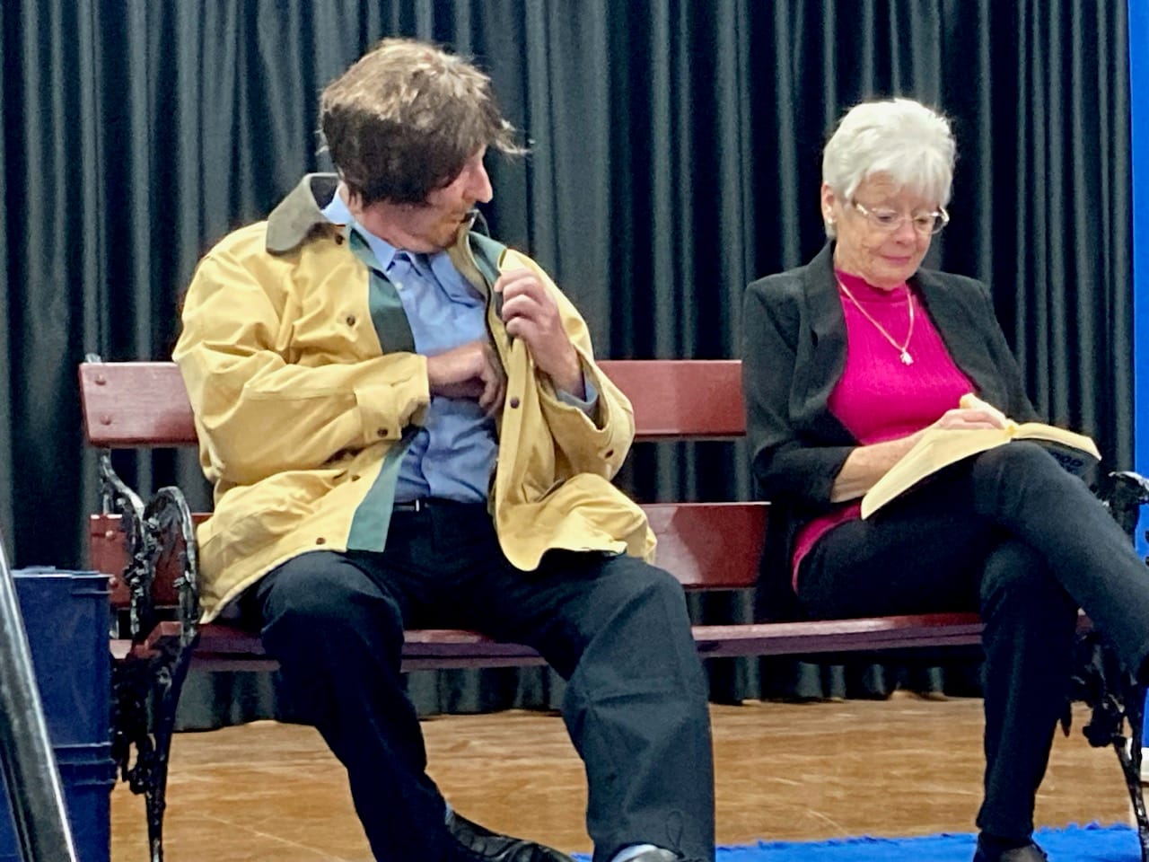 Roger Playdon took his lead from Mr Bean sitting on a park bench and reaching into his jacket pocket for the ingredients to make a sandwich in one of the comedy skits at the Drouin's Got Talent polio fund-raiser.