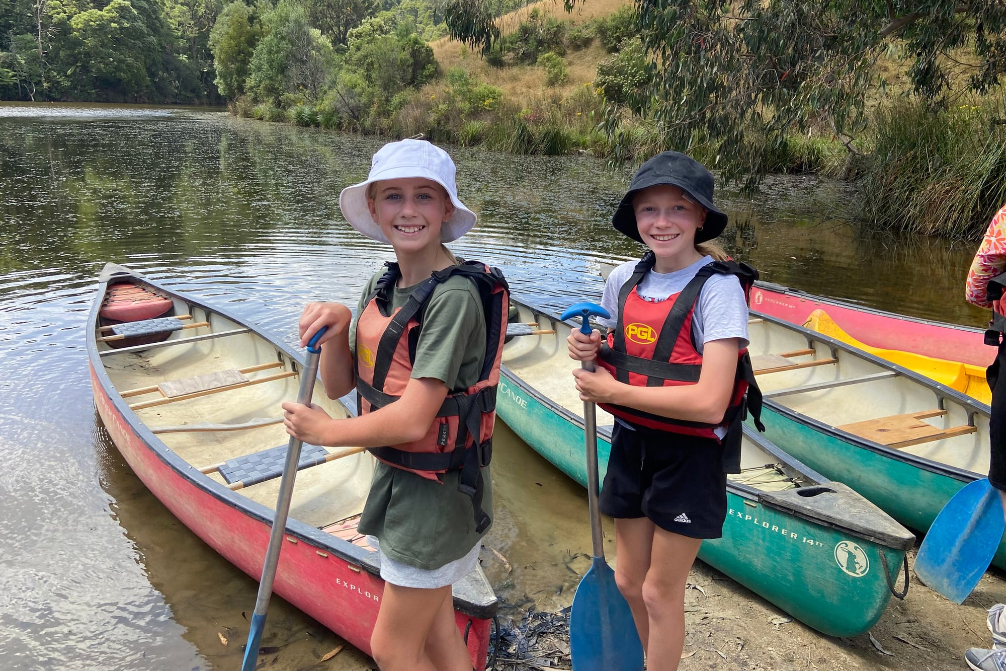 About to set sail are Olivia Rhodes and Matilda Jefford.