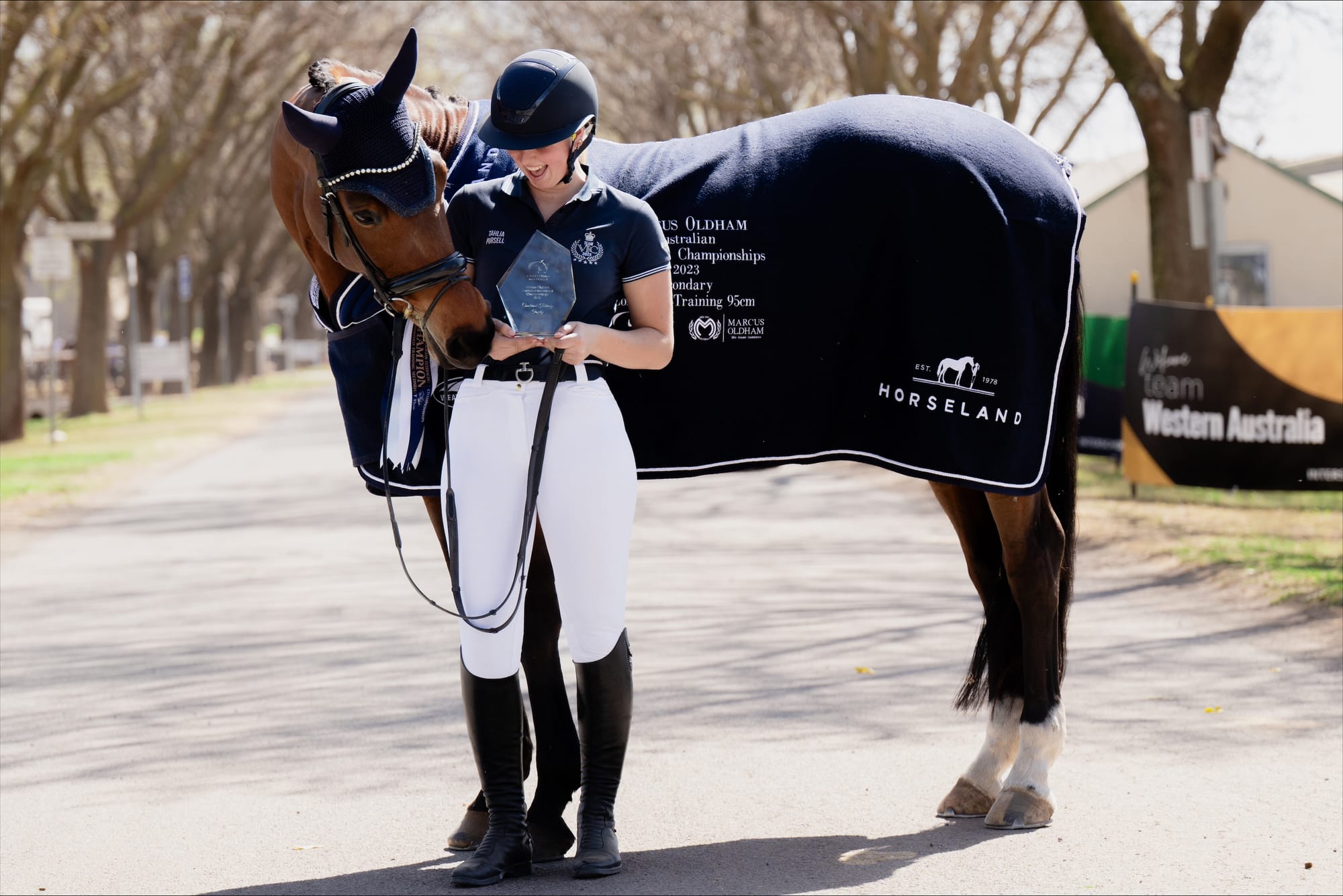 Tahlia Pursell became a national champion in the Secondary 95cm Combined Training section