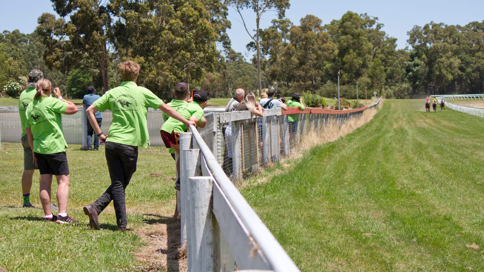 Horses run in front of no crowd on Boxing Day