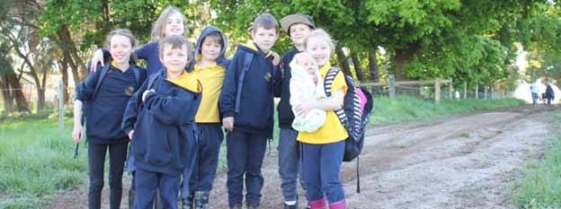 Unusual walk to school