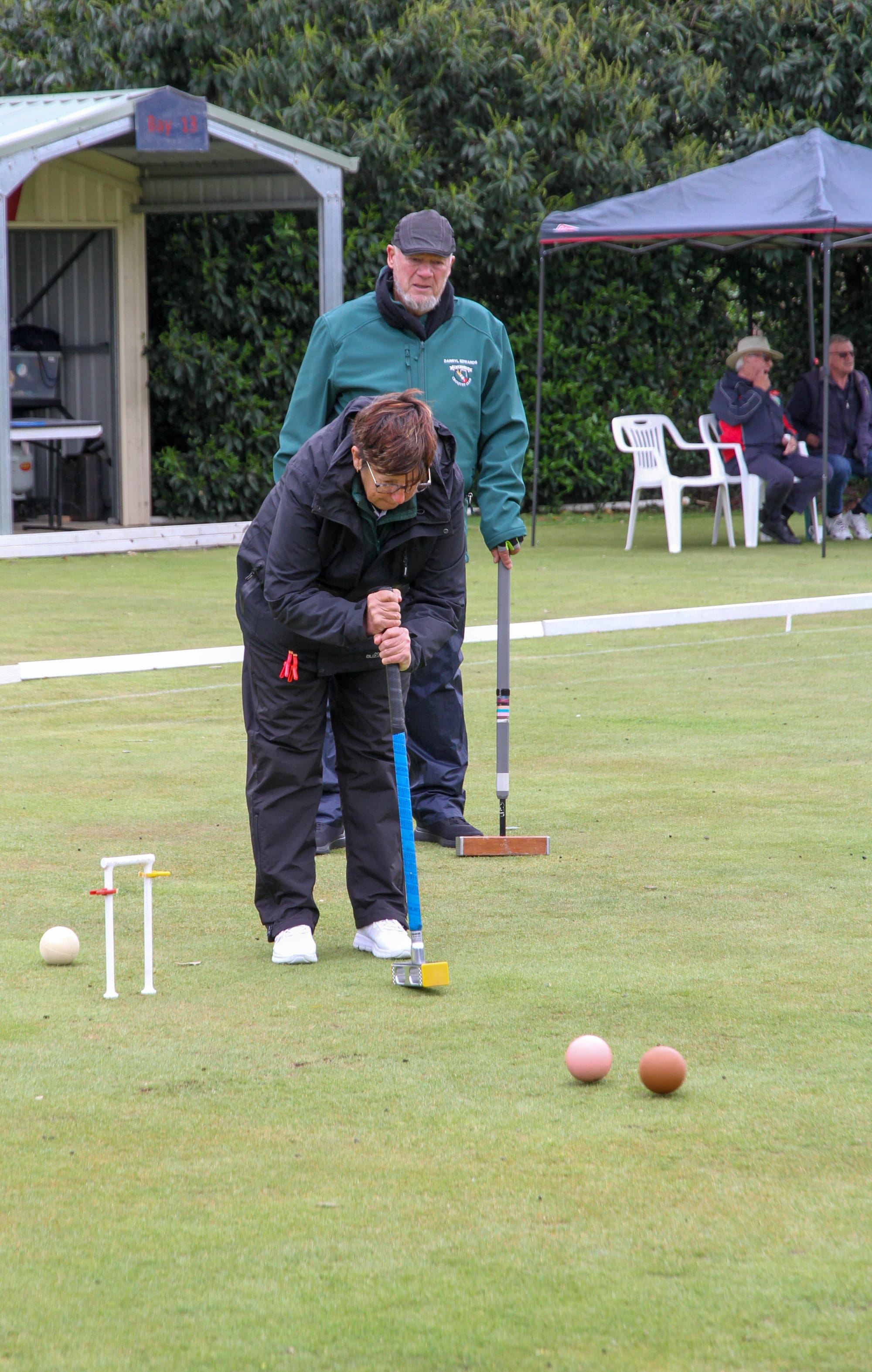 Traralgon's Lynette Taylor was runner-up in section two alongside Darryl Edwards at the Warragul croquet event.