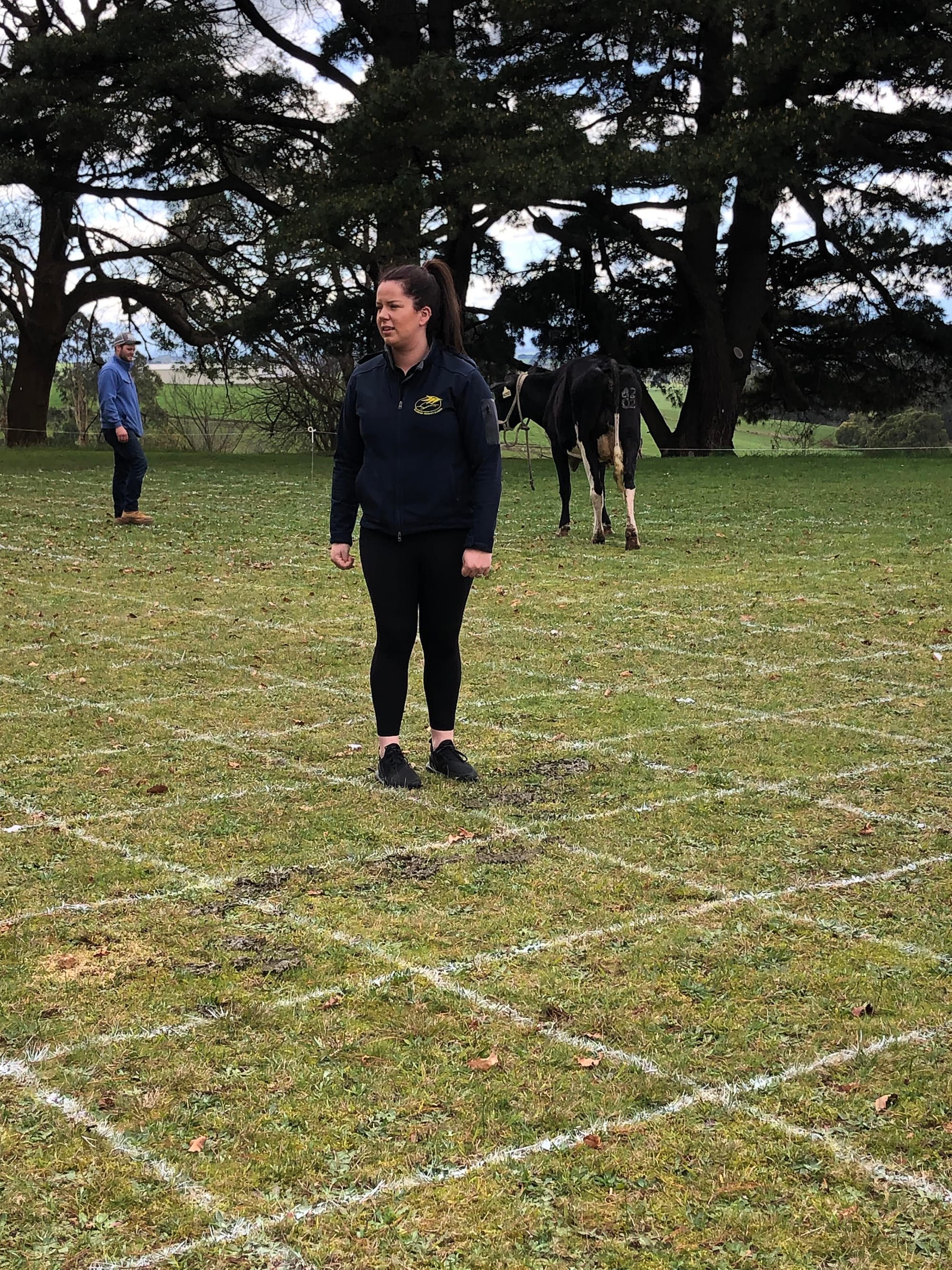 Kim Kent, teacher, announcing the winning squares.