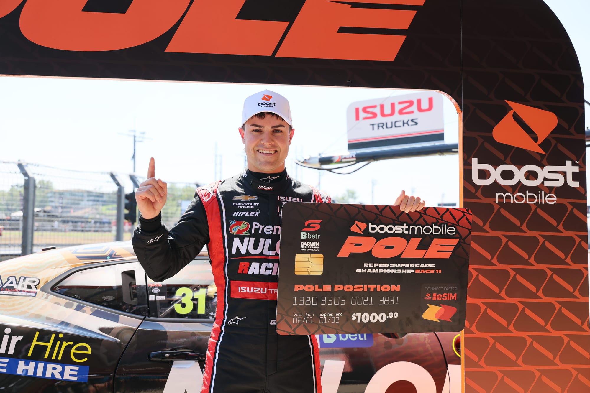 Golding wins pole position