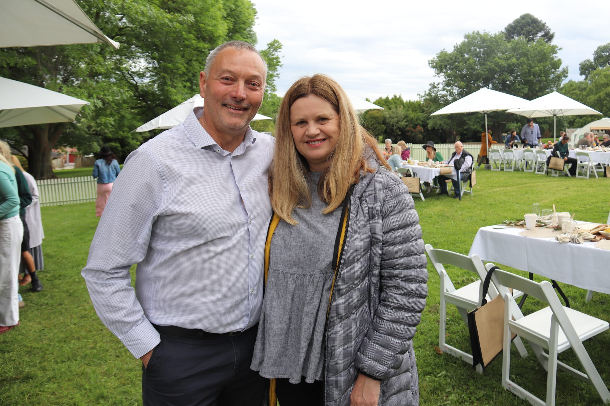 Agriculture Victoria's Ellinbank research farm research director Joe Jacobs encouraged brunch patrons to enjoy the farmgate produce of Gippsland.  He enjoyed some of the local offerings with wife Amanda at the brunch.