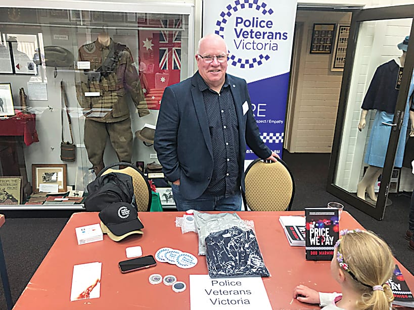 Victoria police veteran Bob Marmion assisted at the expo.