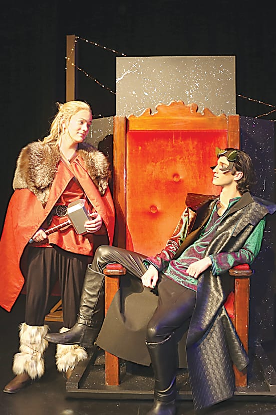 Kaelan Lowe (left) and Angus Parker (right) explored the brotherly bond and rivalry between Thor and Loki during their teenage years.