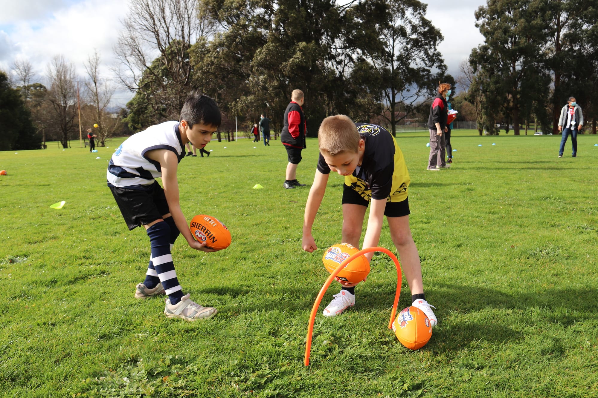 First Auskick clinic for specialist school