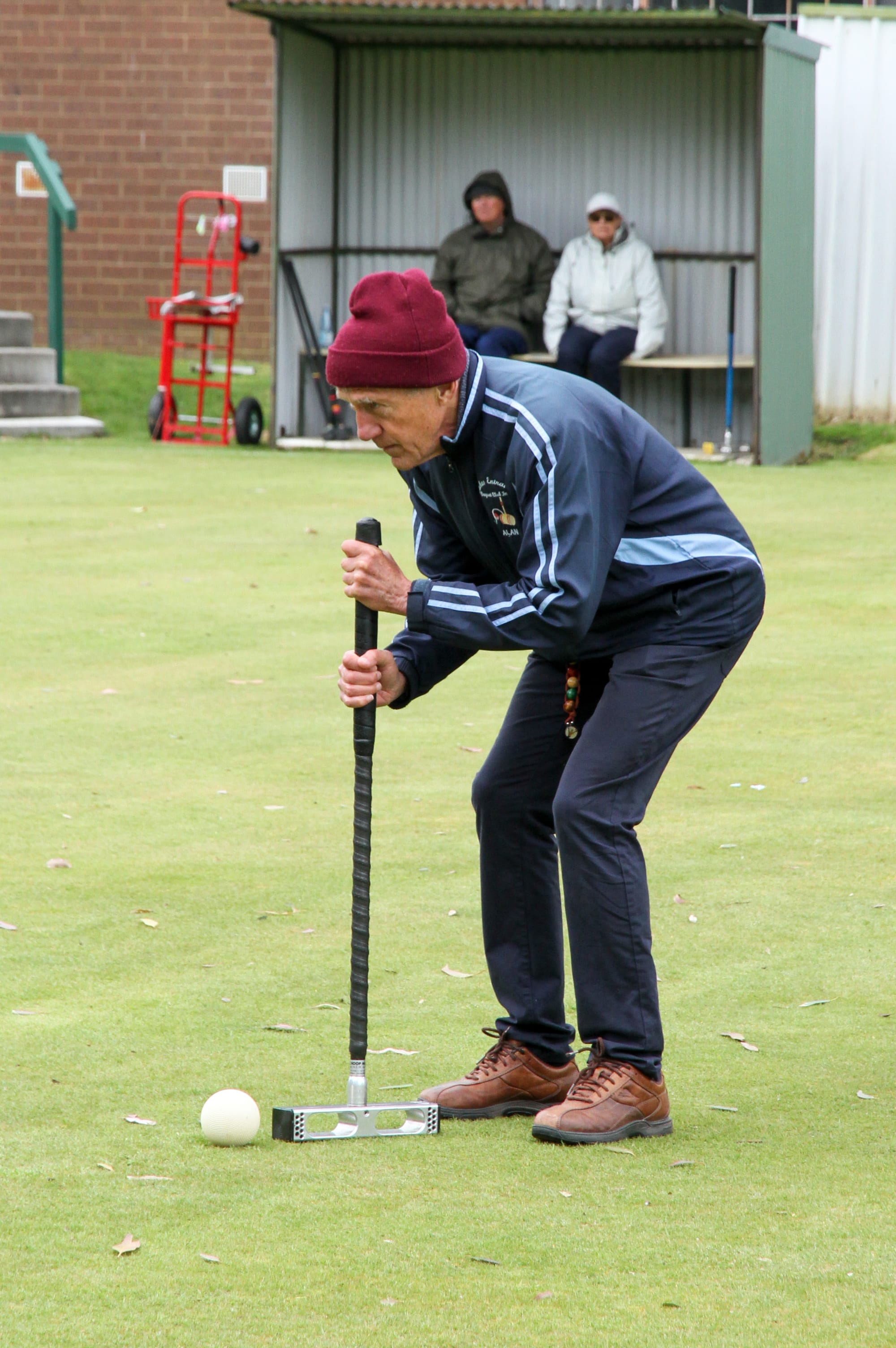 Alan Drayson represents Lakes Entrance at the Warragul Croquet Club doubles tournament on Saturday.