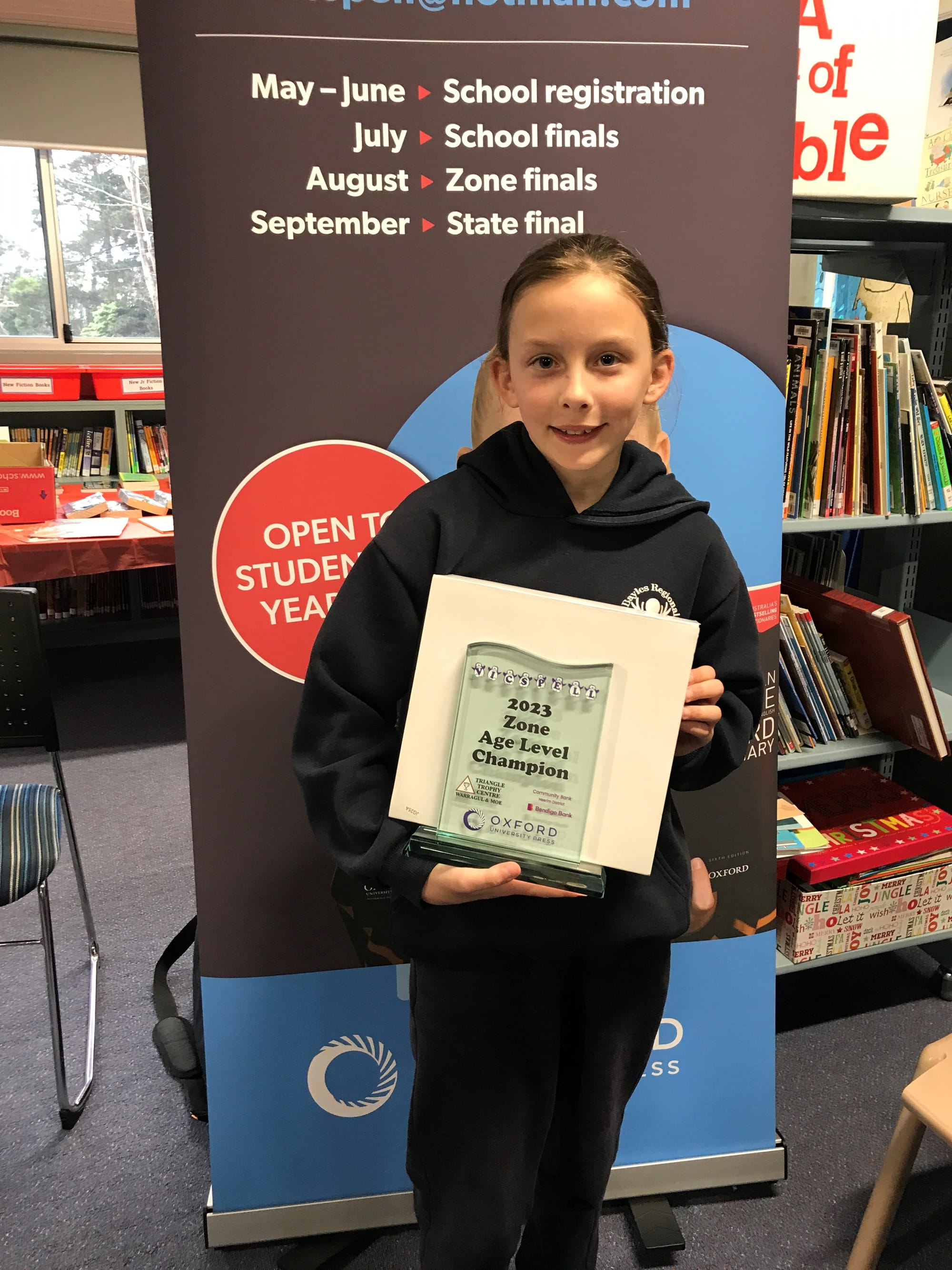 Students demonstrate spelling bee talents