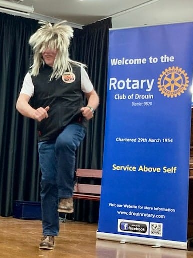 He gave it his best try and got plenty of laughs but Drouin Rotarian Mike Kelleher's Nutbush Dance didn't quite match the Tina Turner original at the Drouin's Got Talent night to raise funds for the fight to eradicate polio worldwide.