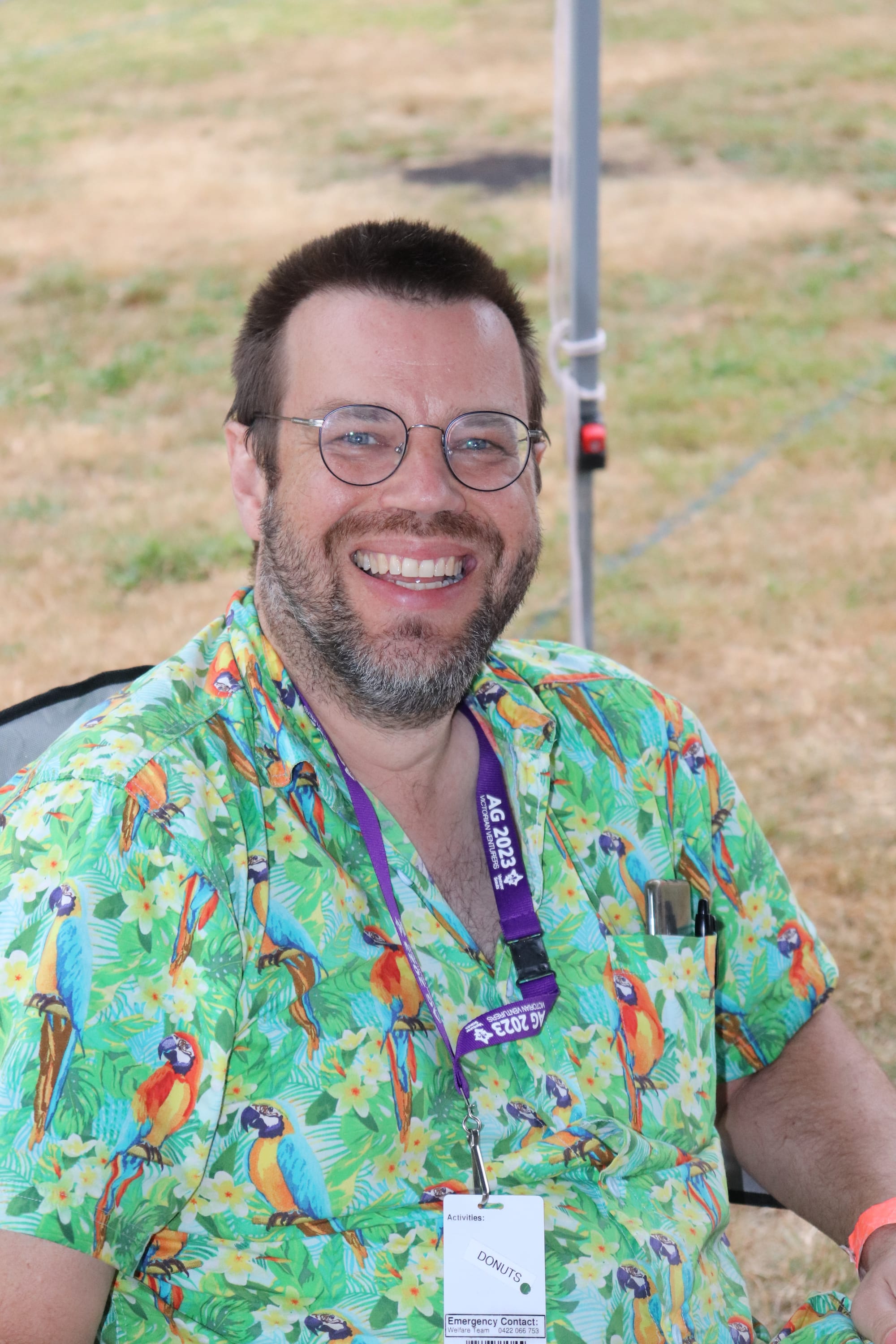 1st Trafalgar Scout's Michael Kunze known as Hawkeye from MASH.