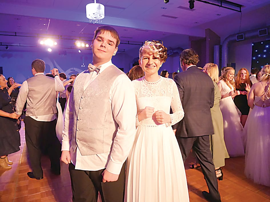 Max Bennetts and Nadia Davies after the formalities.