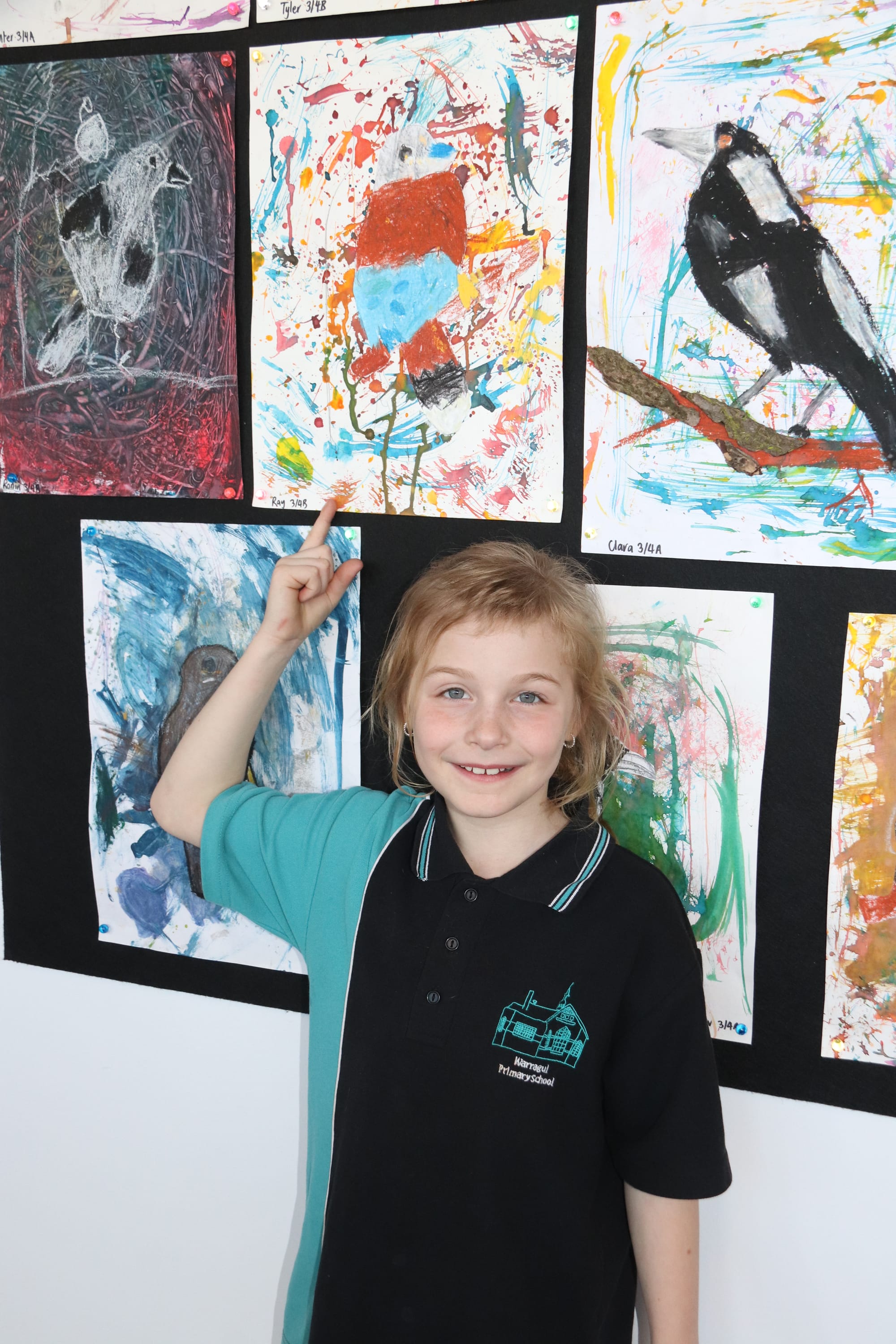 Raylene Paddon proudly shows off her artwork on display at the West Gippsland Arts Centre.