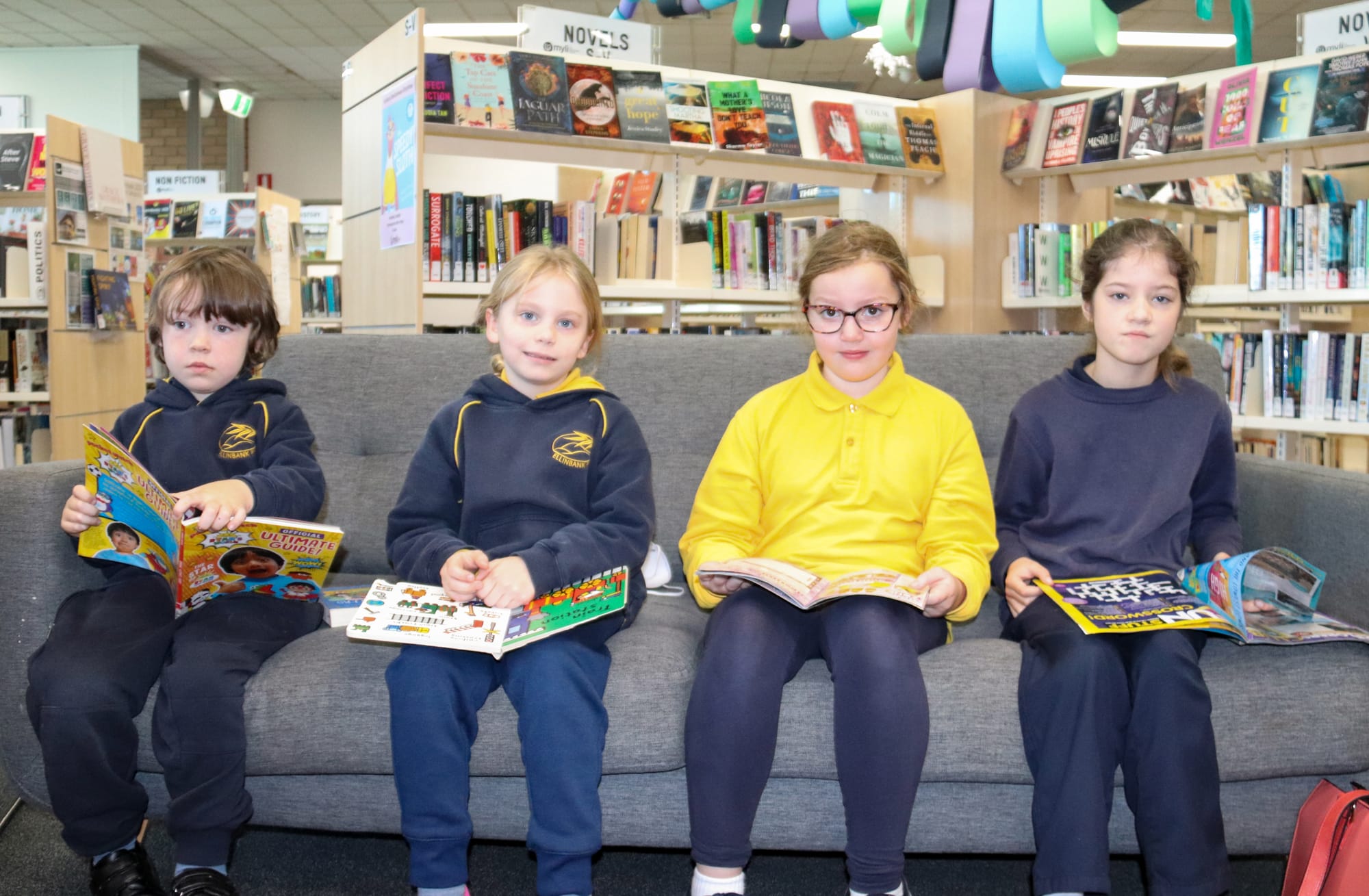 Jack Foley, Grace Jenssen, Camille Hanley and Eden Conroy enjoyed the opportunity to read books that interested them.