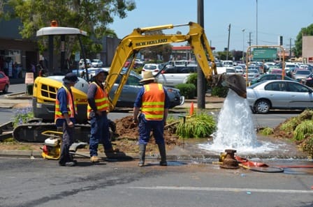 Burst main closes businesses