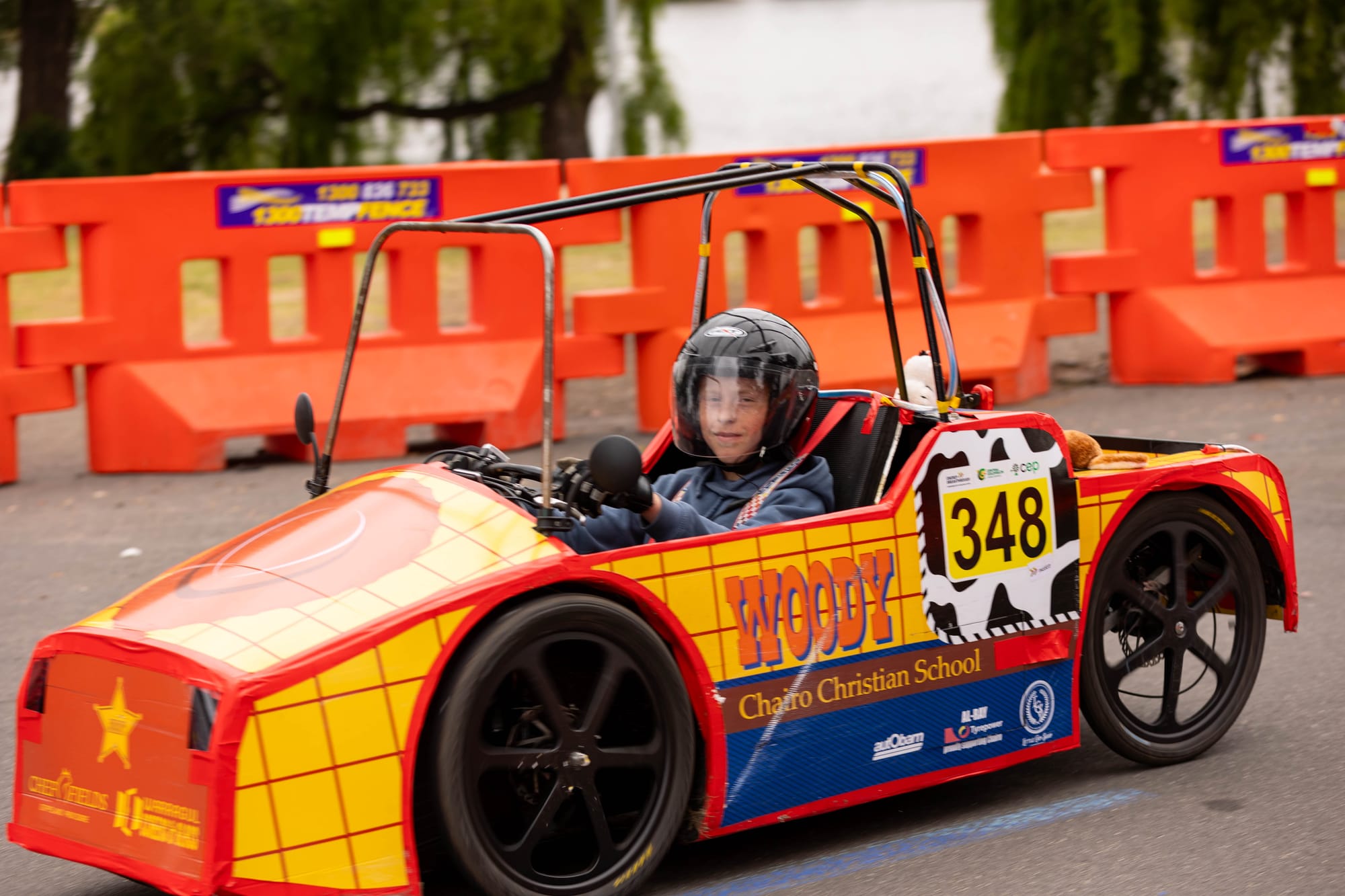 Flying around the Energy Breakthrough track as Maryborough was year 7 Chairo student Max Ross in 
