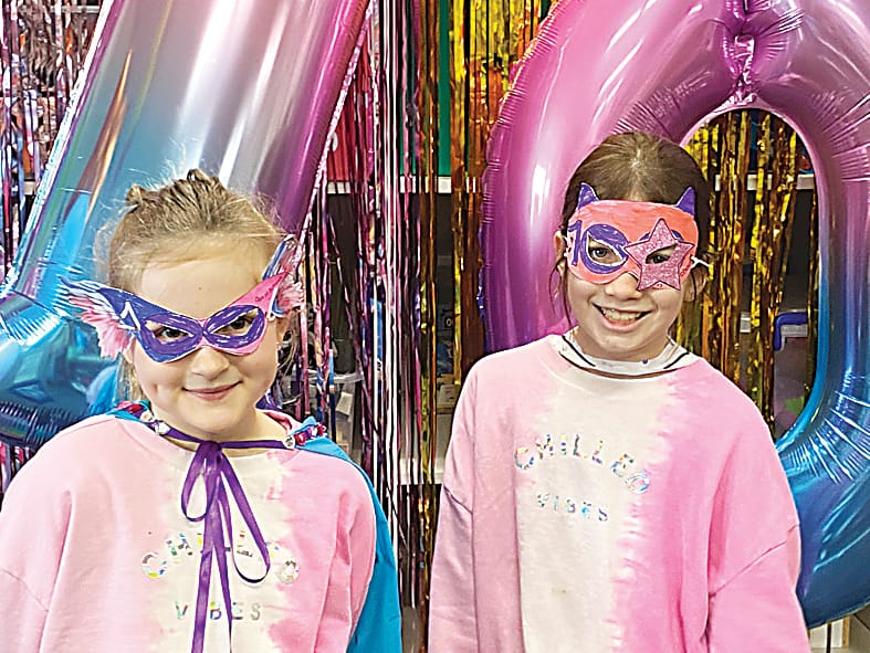 Stella and Alexis dressed up for 100 Days of School.