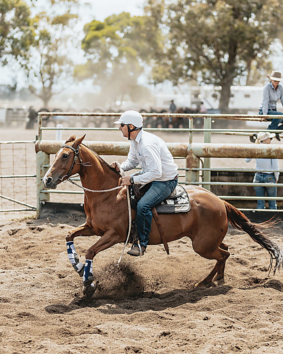 Luke Jackson riding Lola in the Graeme McKnight Memorial Draft.