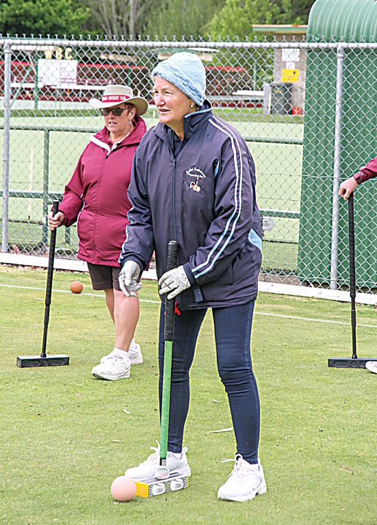 Marj Prendergast travelled from Phillip Island for the Warragul Croquet Club tournament.
