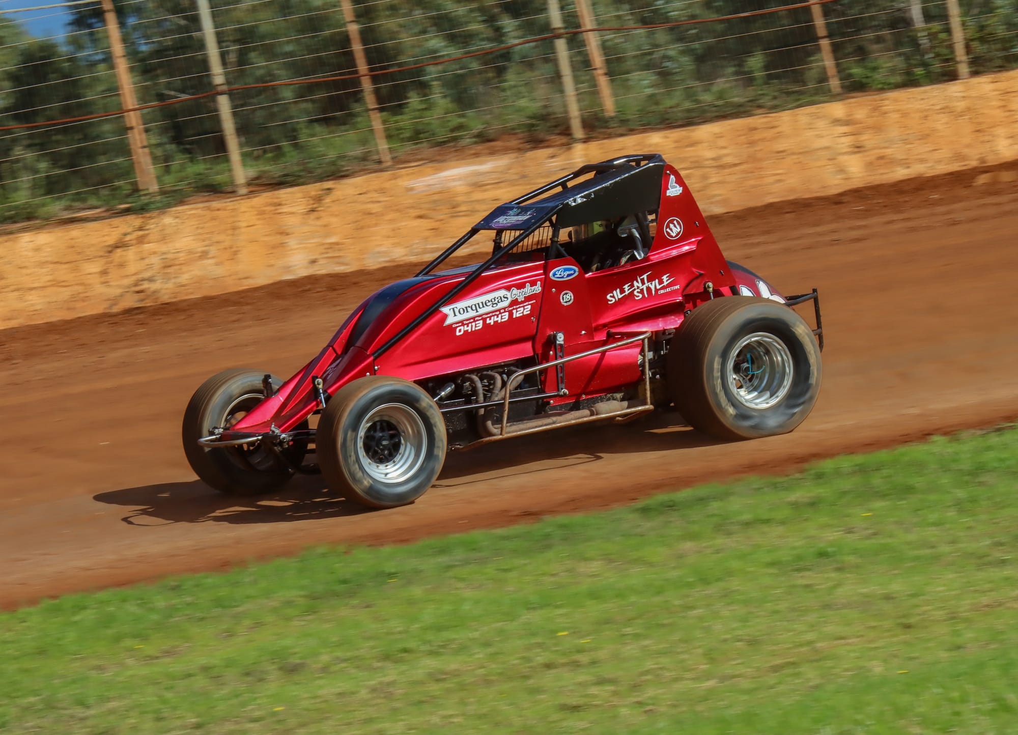 Morwell's Wayne Logue in the Wingless Sprint. Photograph courtesy of Napier Photography.