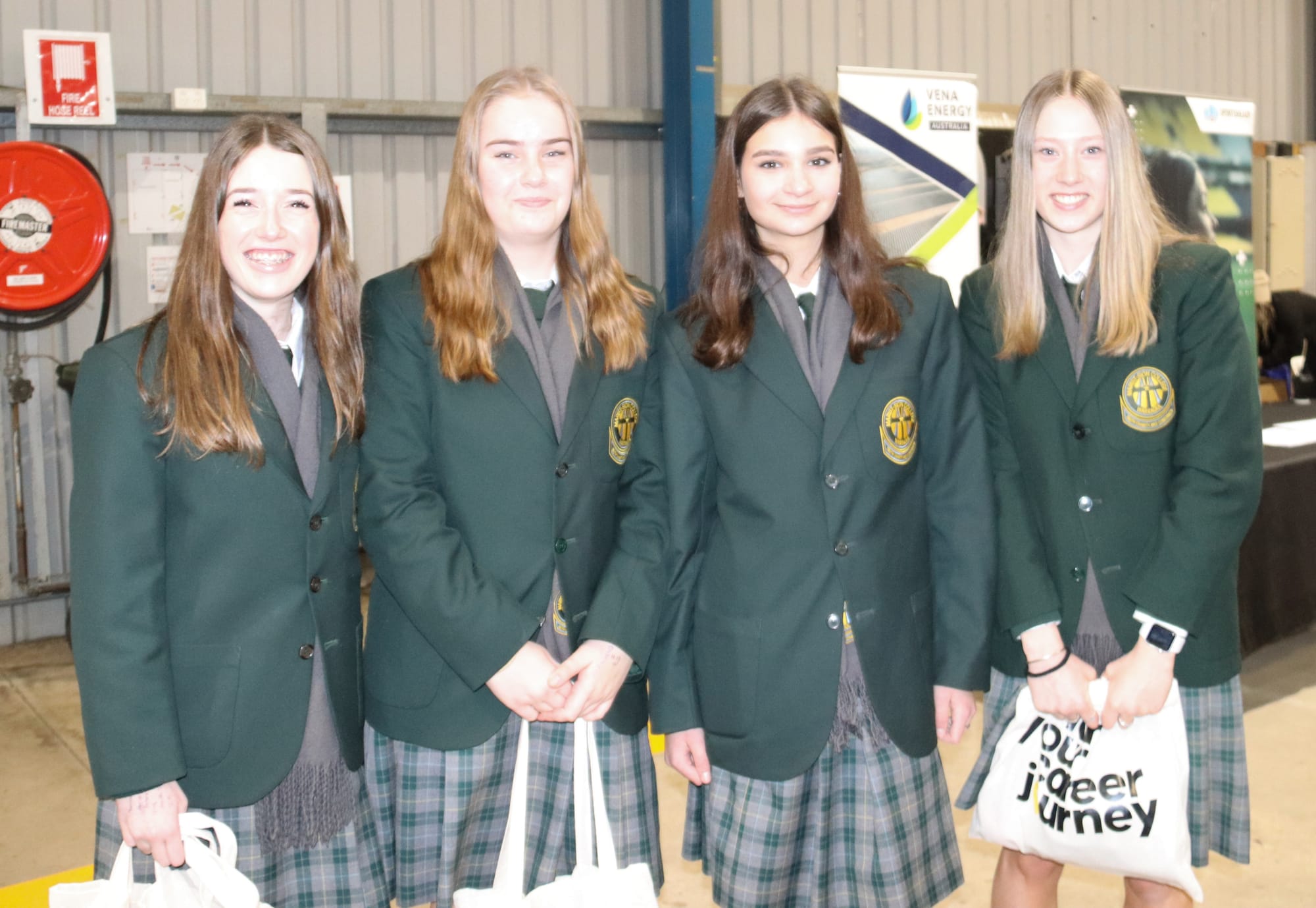 Marist-Sion year 9 students Macy Cornell, Isabella Reitsma, Ruby Pace and Tegan Eeltink