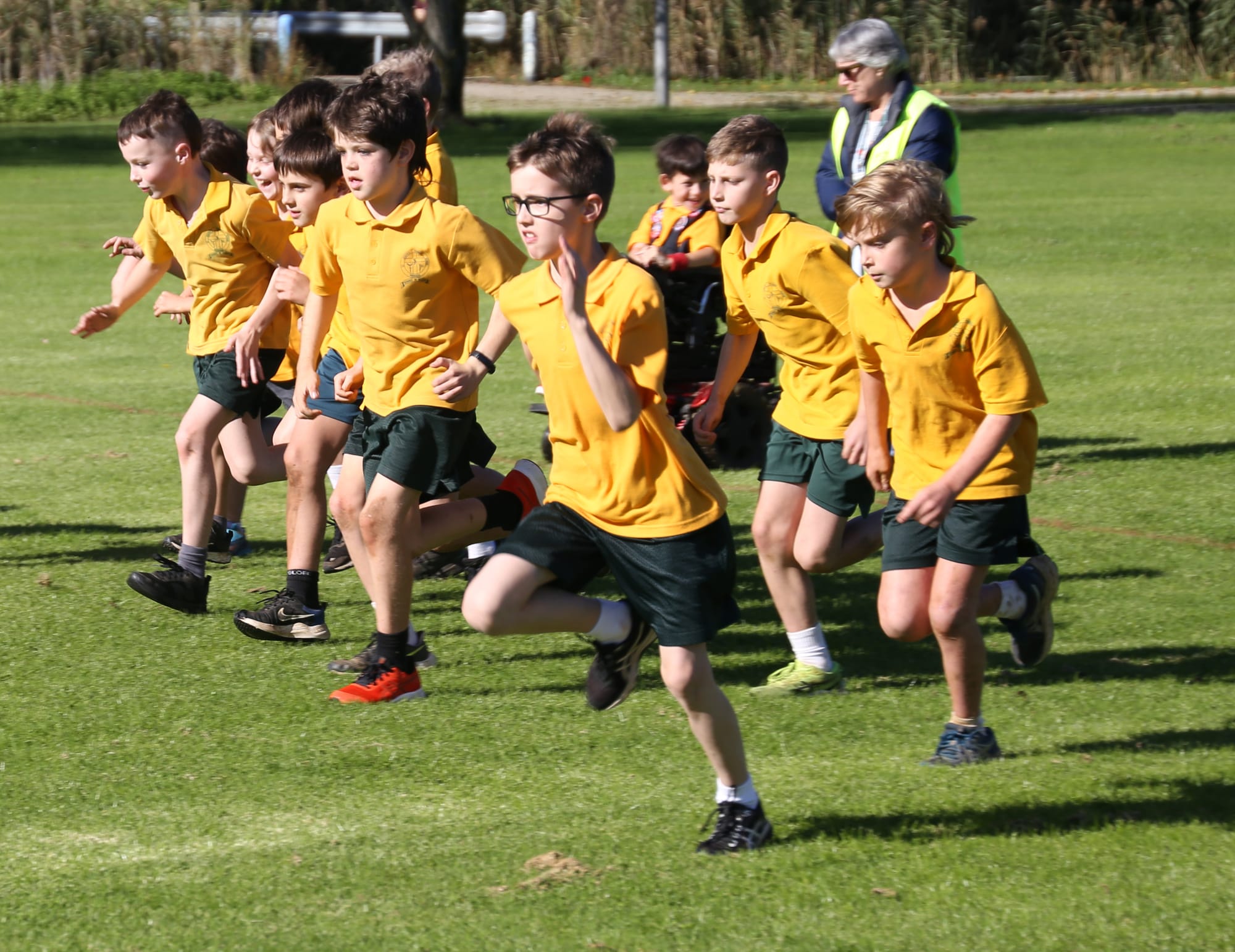 William is focused as he takes off at the start of the St Joseph's Primary School cross country.
