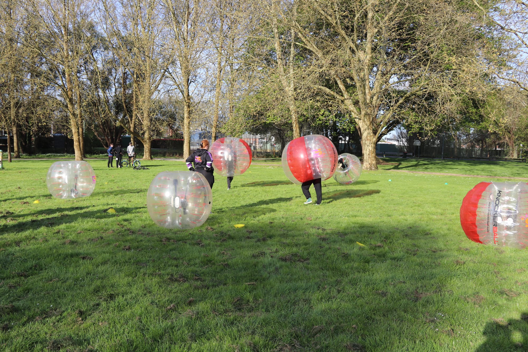Above: Doing some Tai Chi at Burke Street park are YMCA's Robyn McCraw with students Rylee Peters and Layla Hartland.