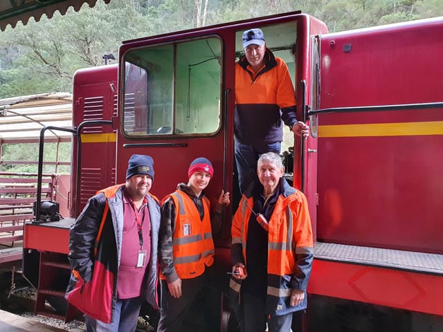 Walhalla train back on track