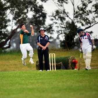Kumara shows his batting style