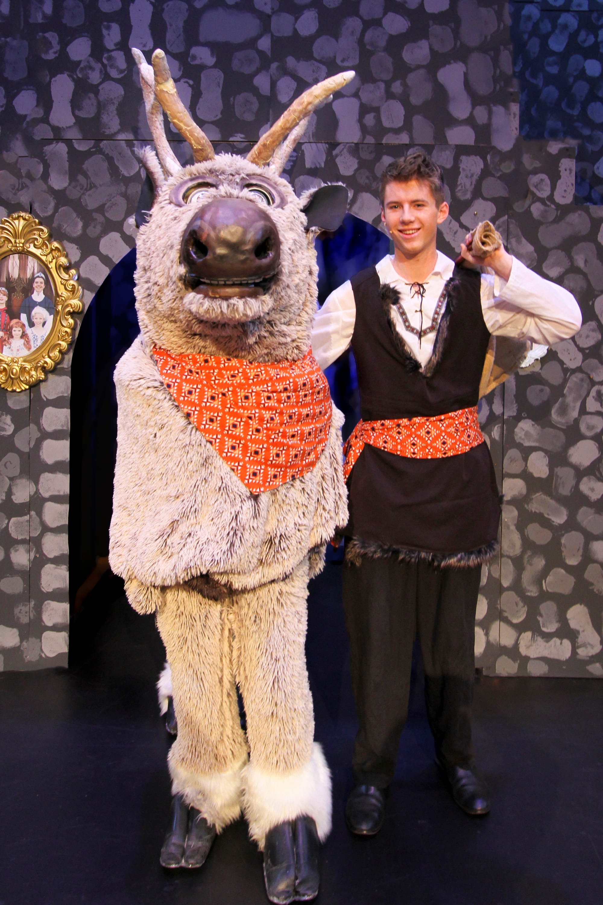Best friends Kristoff (Caleb McKenna) and Sven, (puppeteer by Lucinda Reeves and Lucas Demicoli) were very popular characters with the audience.