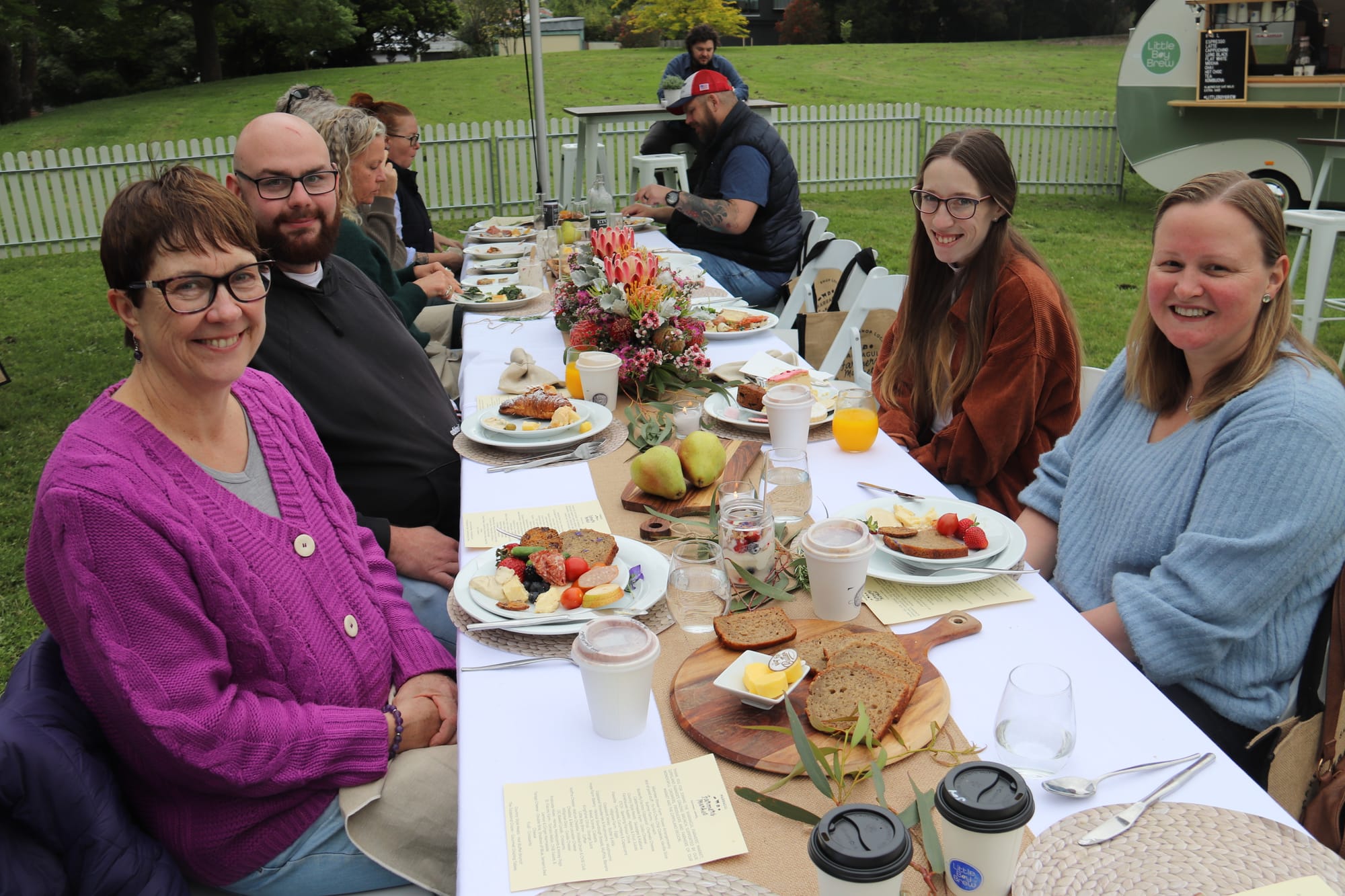 The Grazing Brunch brought together locals and visitors to the region.  Among some of the Warragul people who attended were (from left) Sue Crosby, Adam Hanley, Alanah Cooper and Lauren Renshaw.
