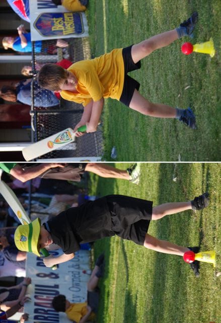 Juniors get into cricket