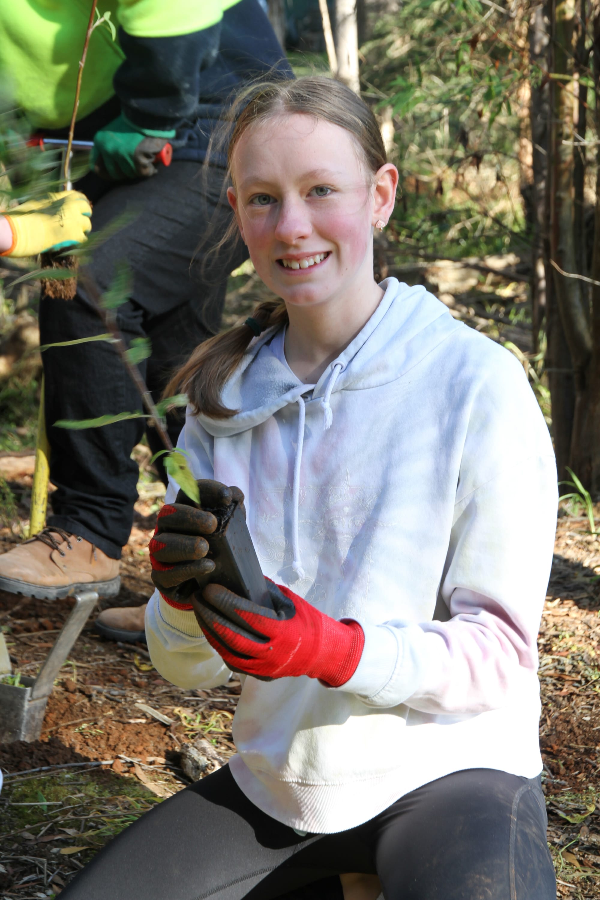 13 Year Old Ashley White13 year old Ashley White has her gloves on, ready to plant.