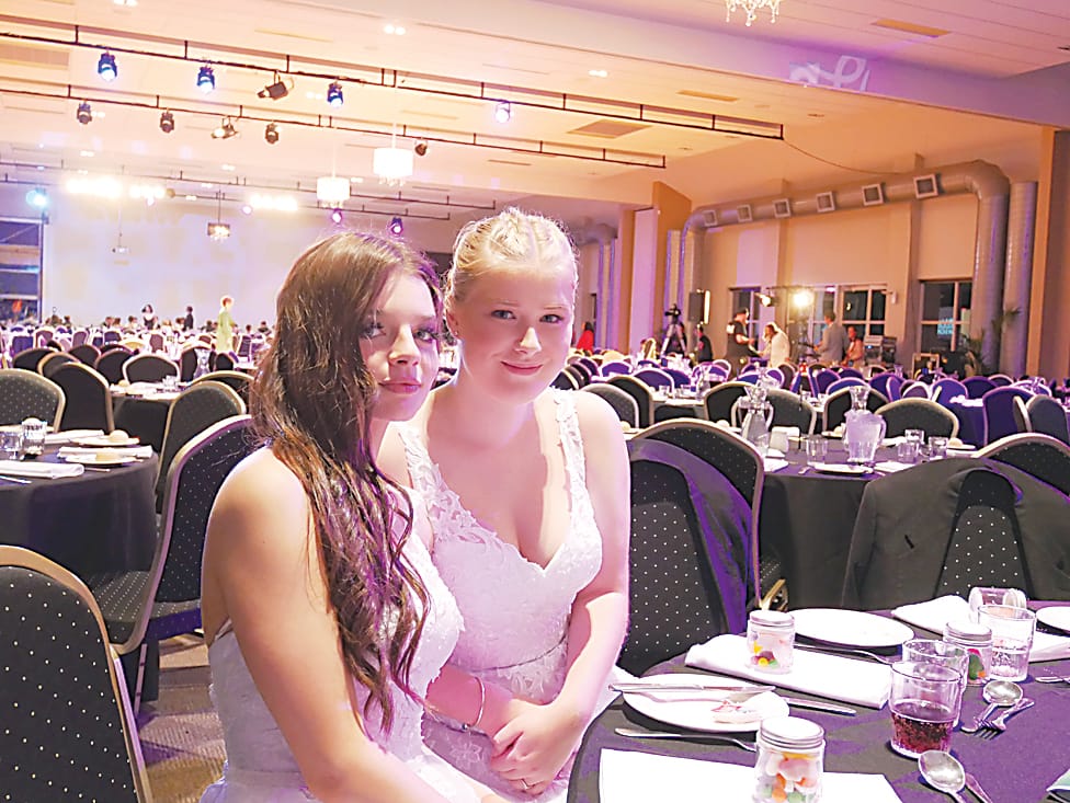 Debutantes Chelsea O'Brien and Scout Carlson ready for their big night.