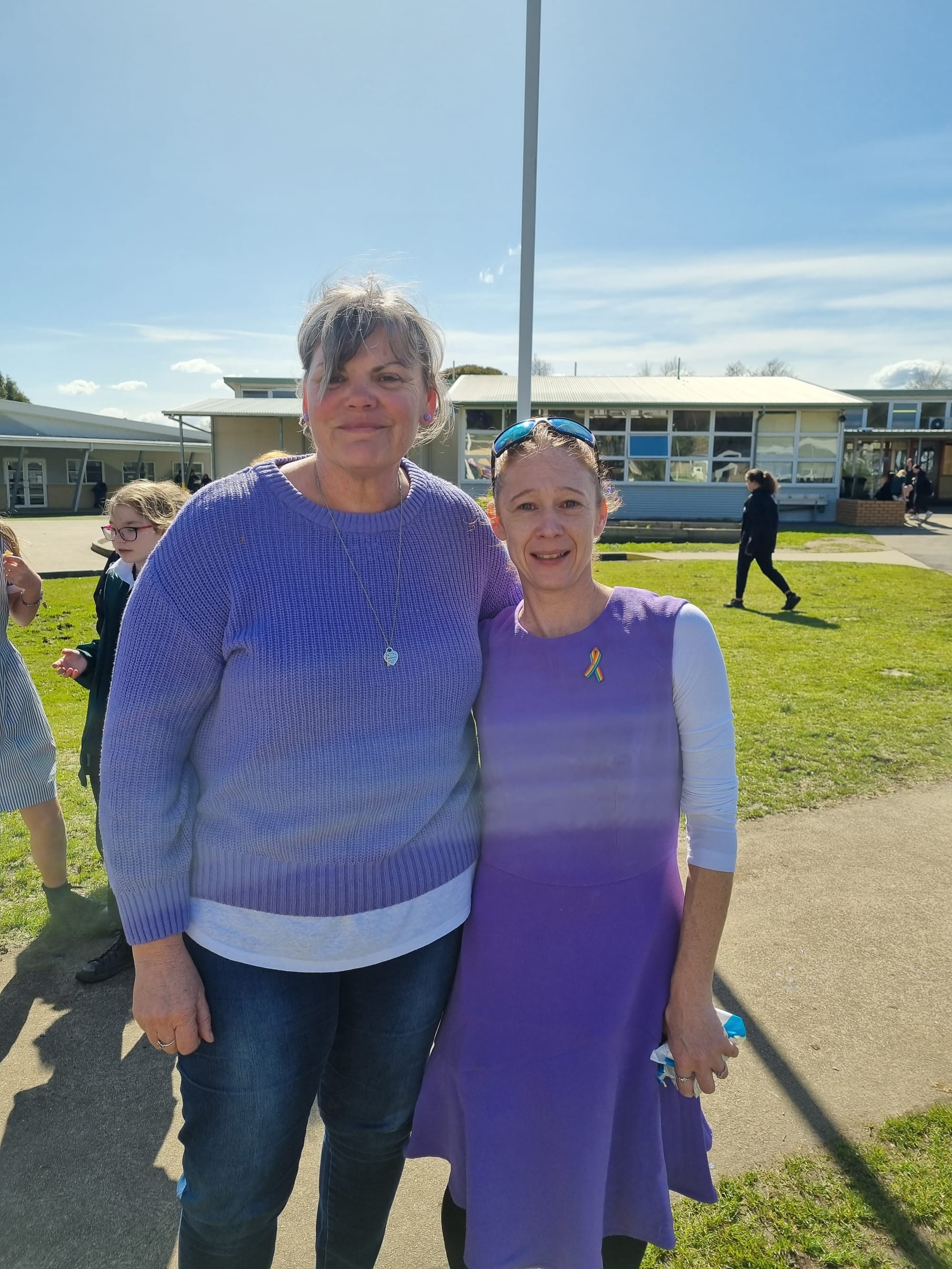 Careers advisor Jodie Deppeler and school chaplain Belinda Pugliese.