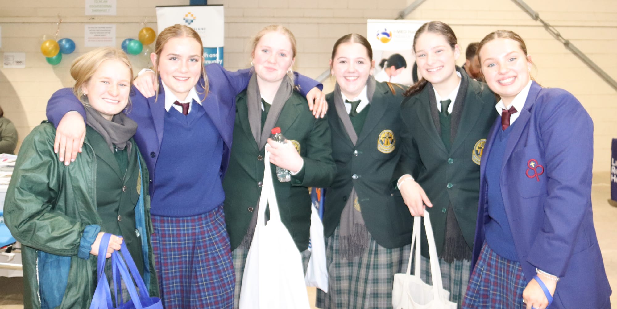 Year 9 students from Marist-Sion and St Paul's Milla Tworkowski, Zoe Brunt, Isla Pearce, Gemma Edwards, Lily Diarandi and Ellie Holden
