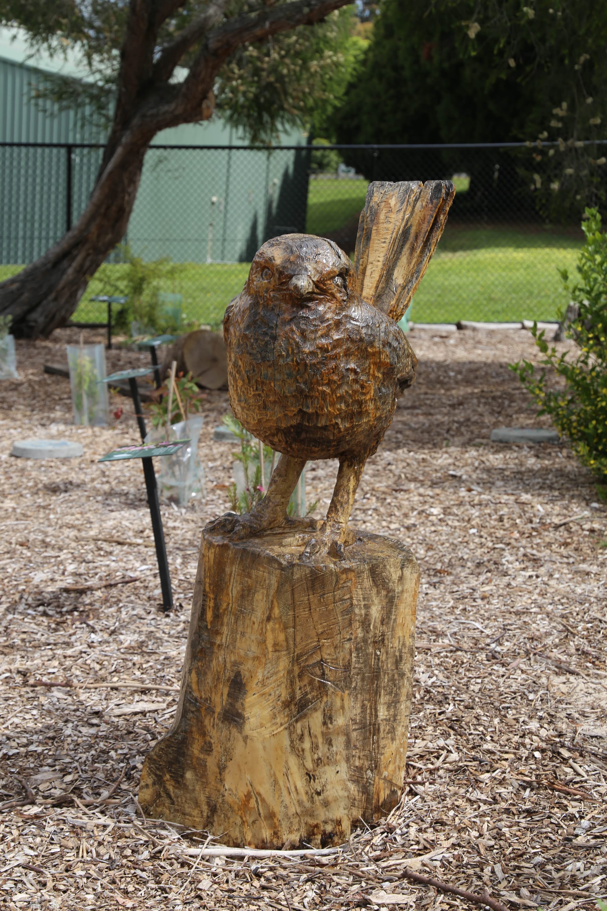 One of the sculptures in the garden.