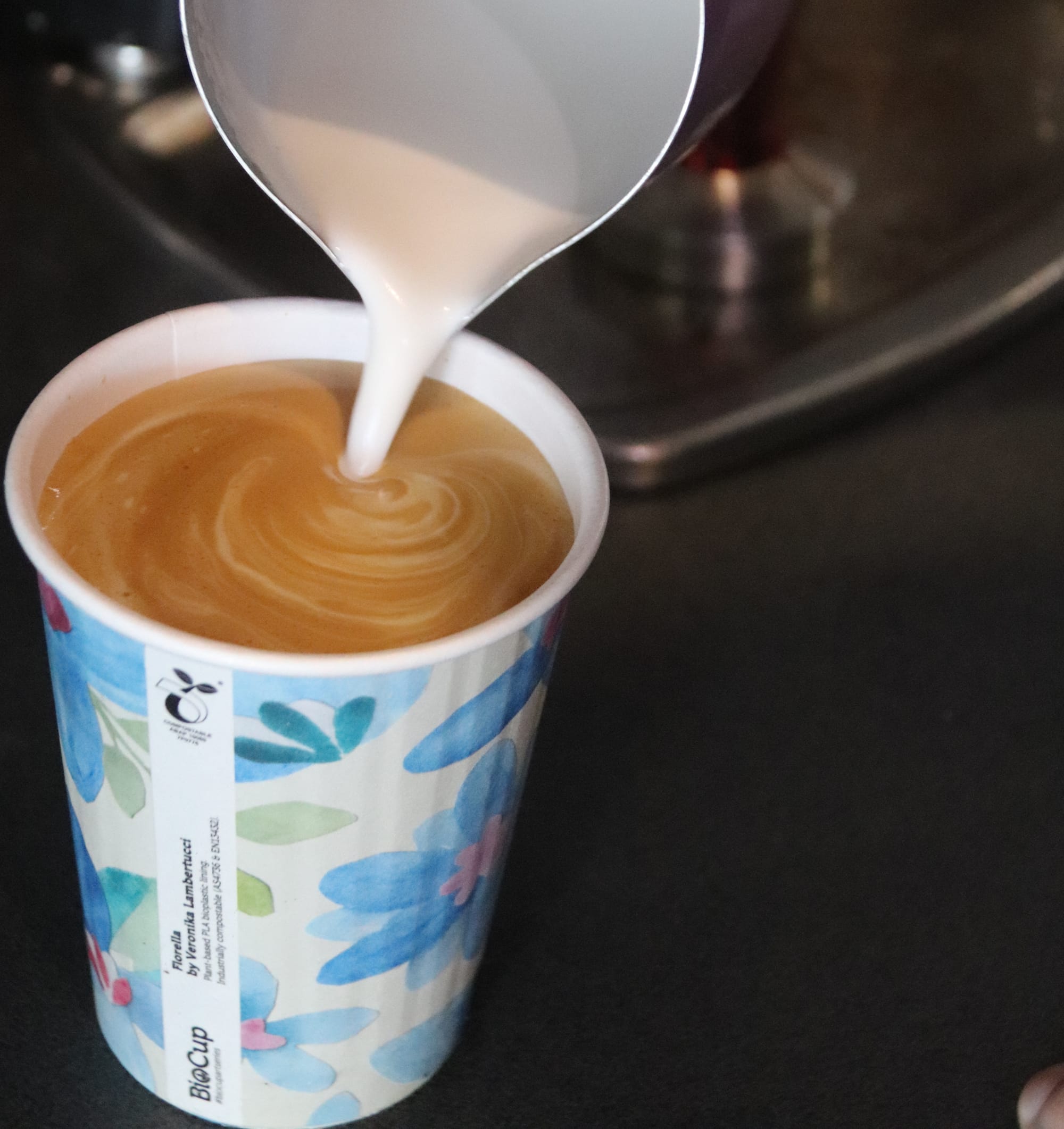 Walking the path of a recycled coffee bean