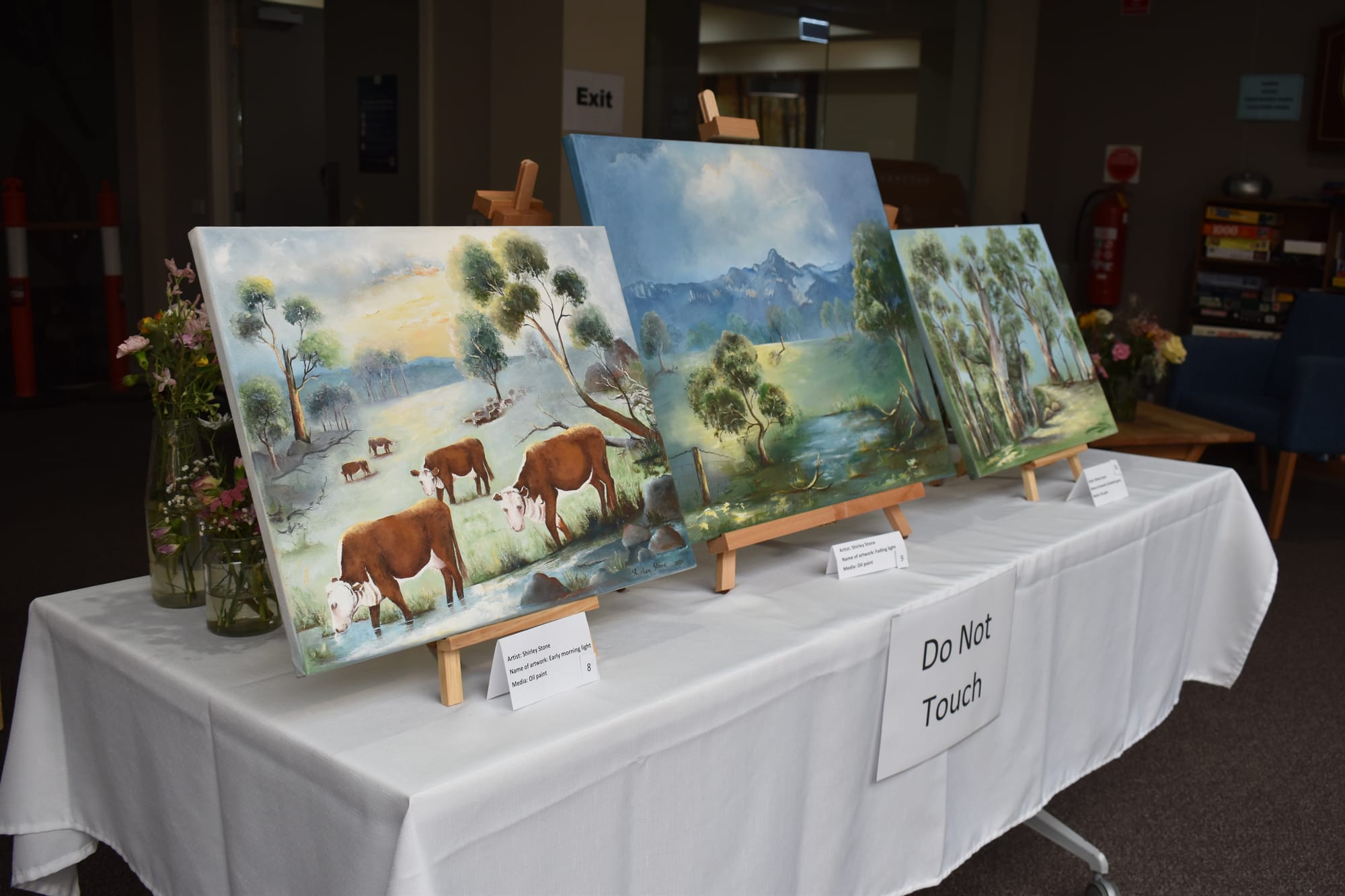 Landscape paintings by Shirley Stone.