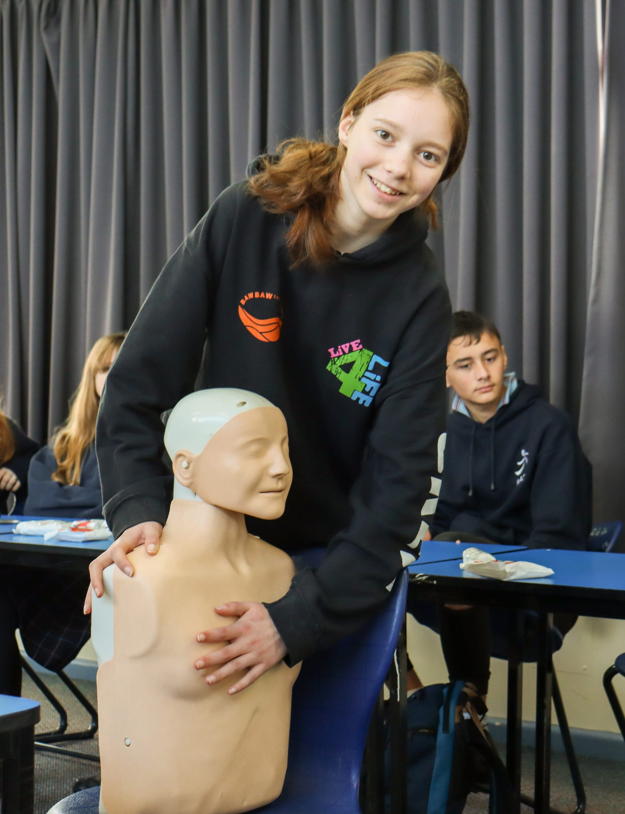 Katie Stone of Warragul Regional College was one of nearly 900 local students who learned vital first aid techniques recently.