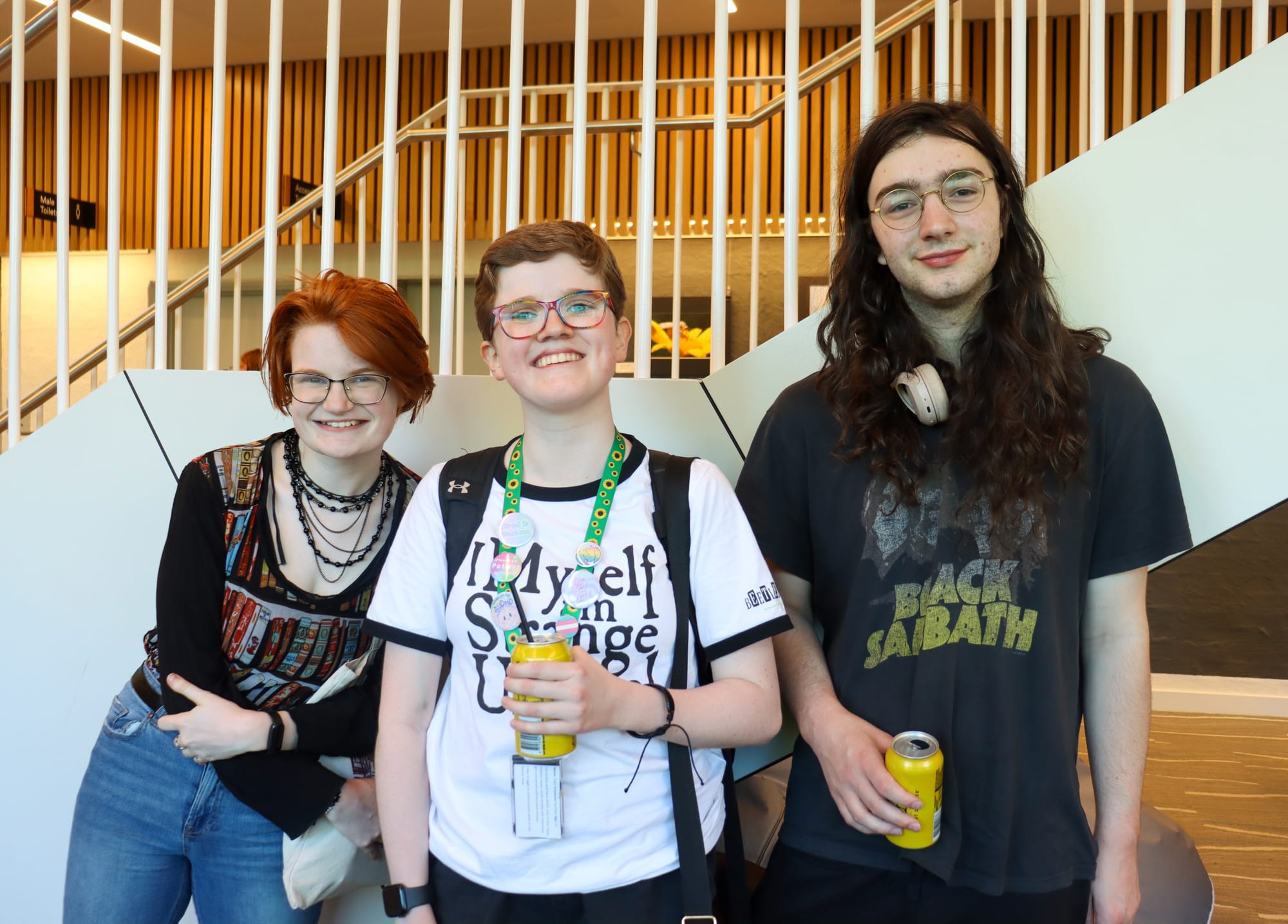 Supporting their friends at the Expressions Festival are Alex Oxley, Toby Duck and Max Forward.