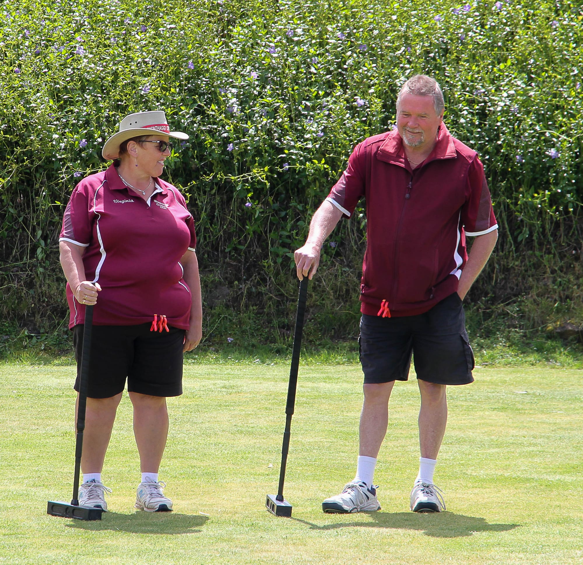 State competitors for croquet