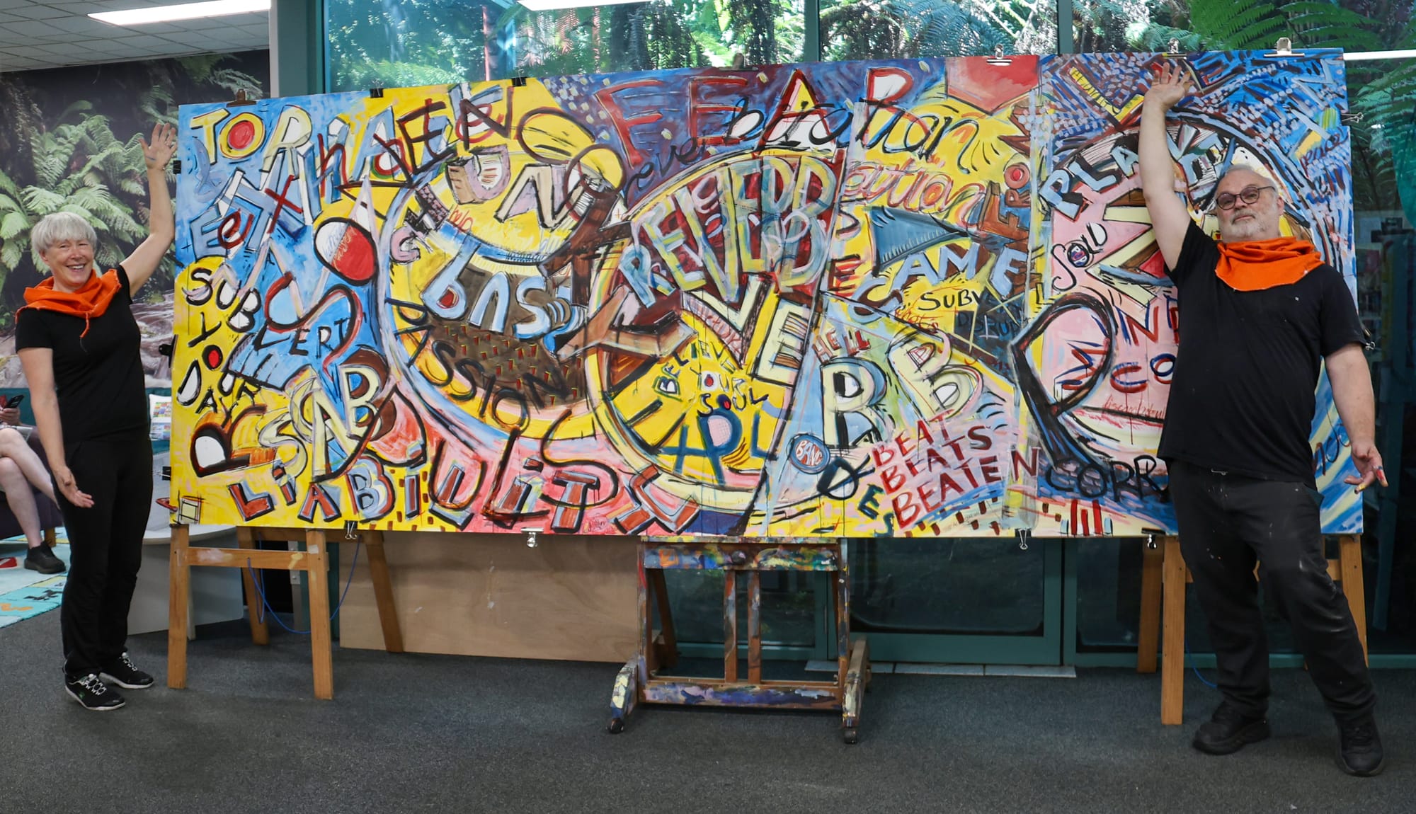 Words Collapsing Art Project