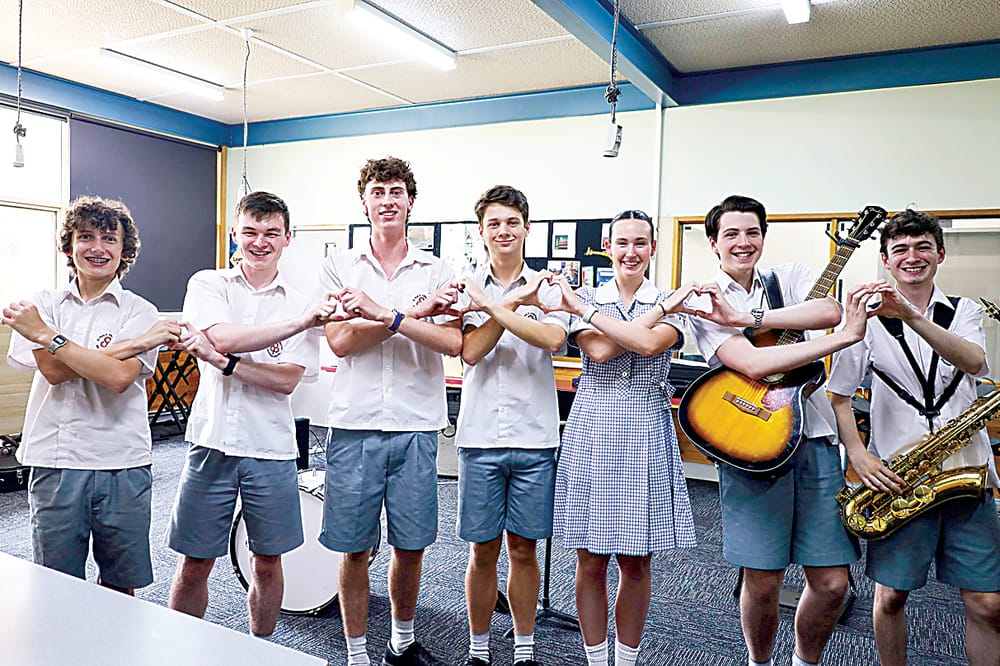 Students singing at Valentine's Day post image