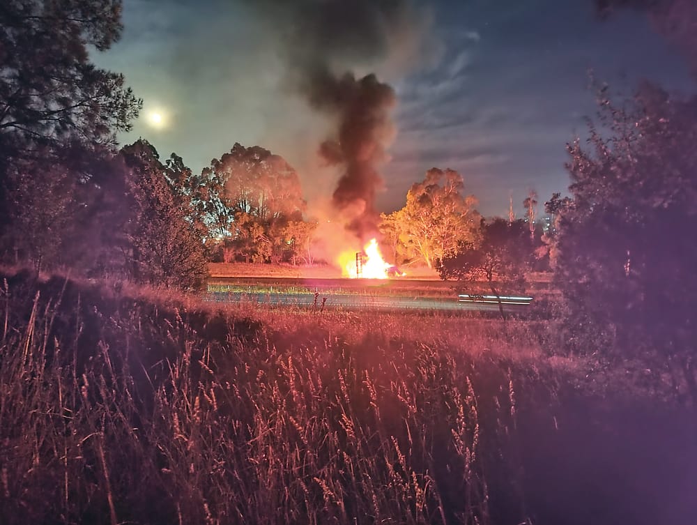 Tractor set alight after ramraid post image