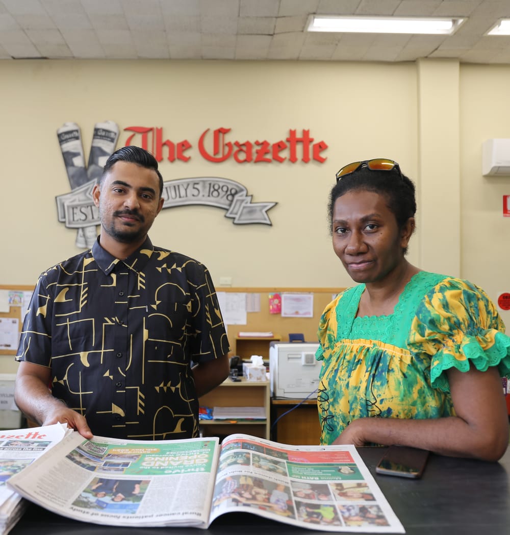 Pacific journalists at Gazette post image