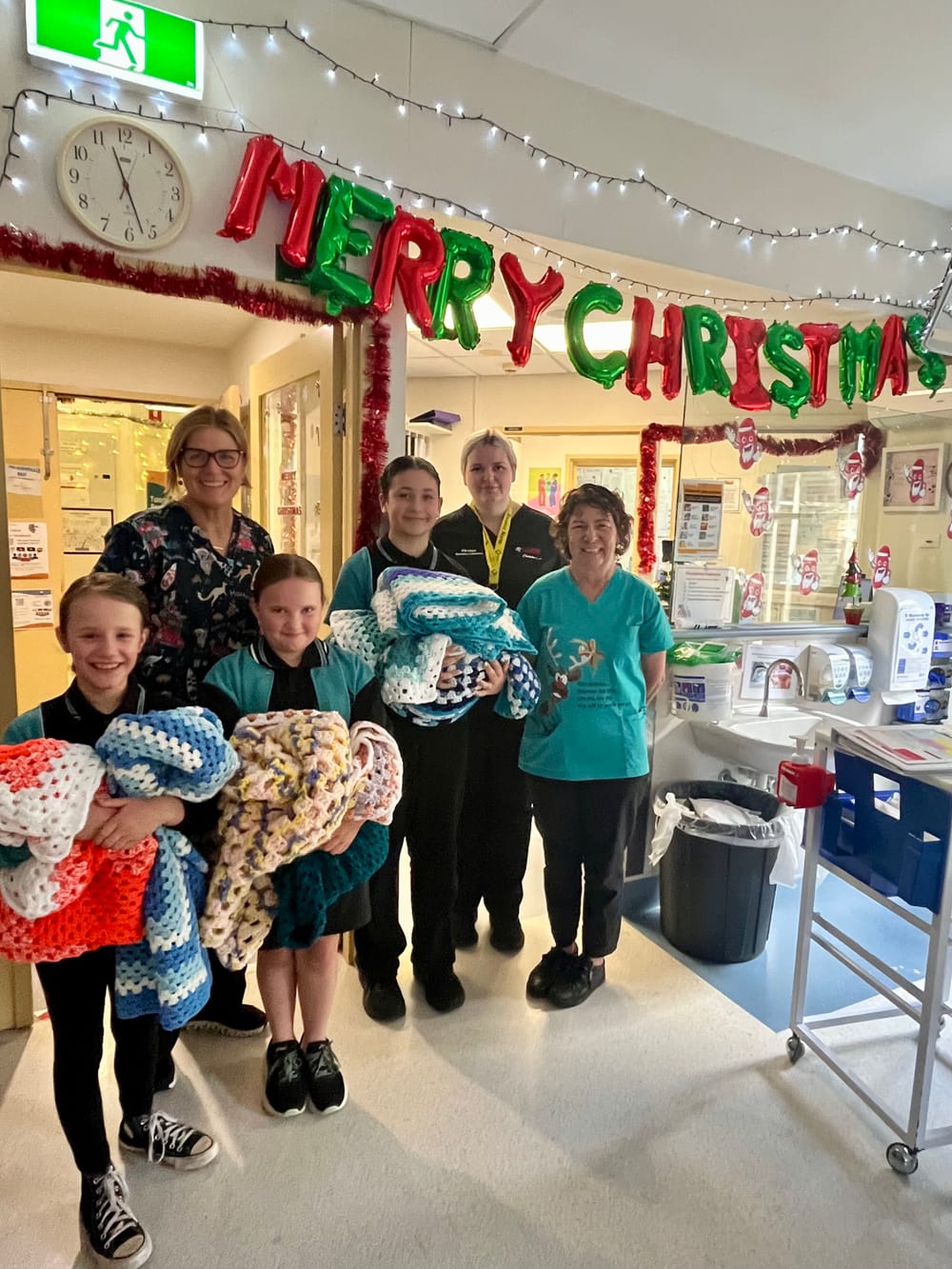 Student-made blankets warmly welcomed at hospital post image