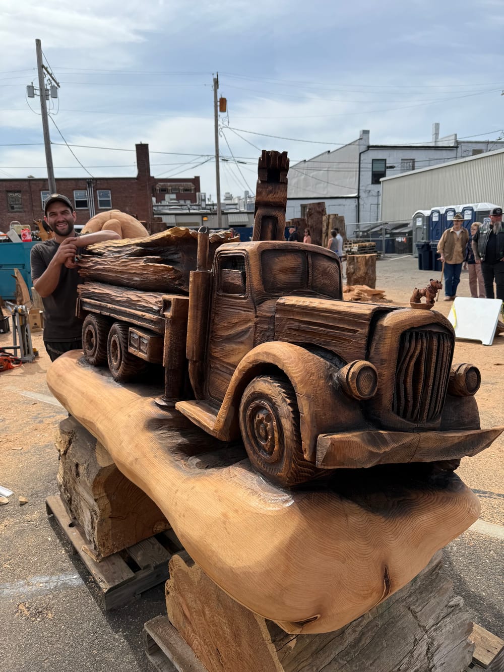 Chainsaw sculpting artist Brandon Kroon post image